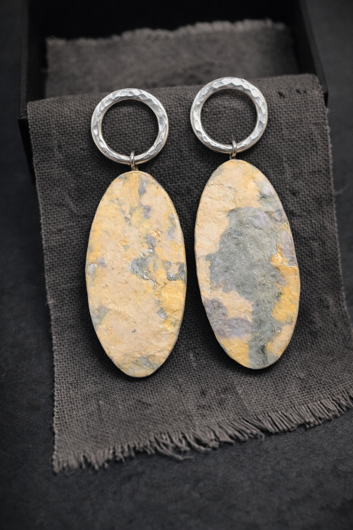 Wear the Wearing – Silver & Papier-Mâché Art Earrings| Not just worn — experienced.