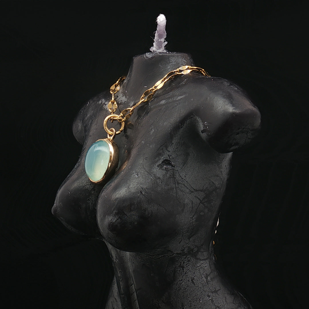 Nordic Mist – Danish Aquamarine Pendant