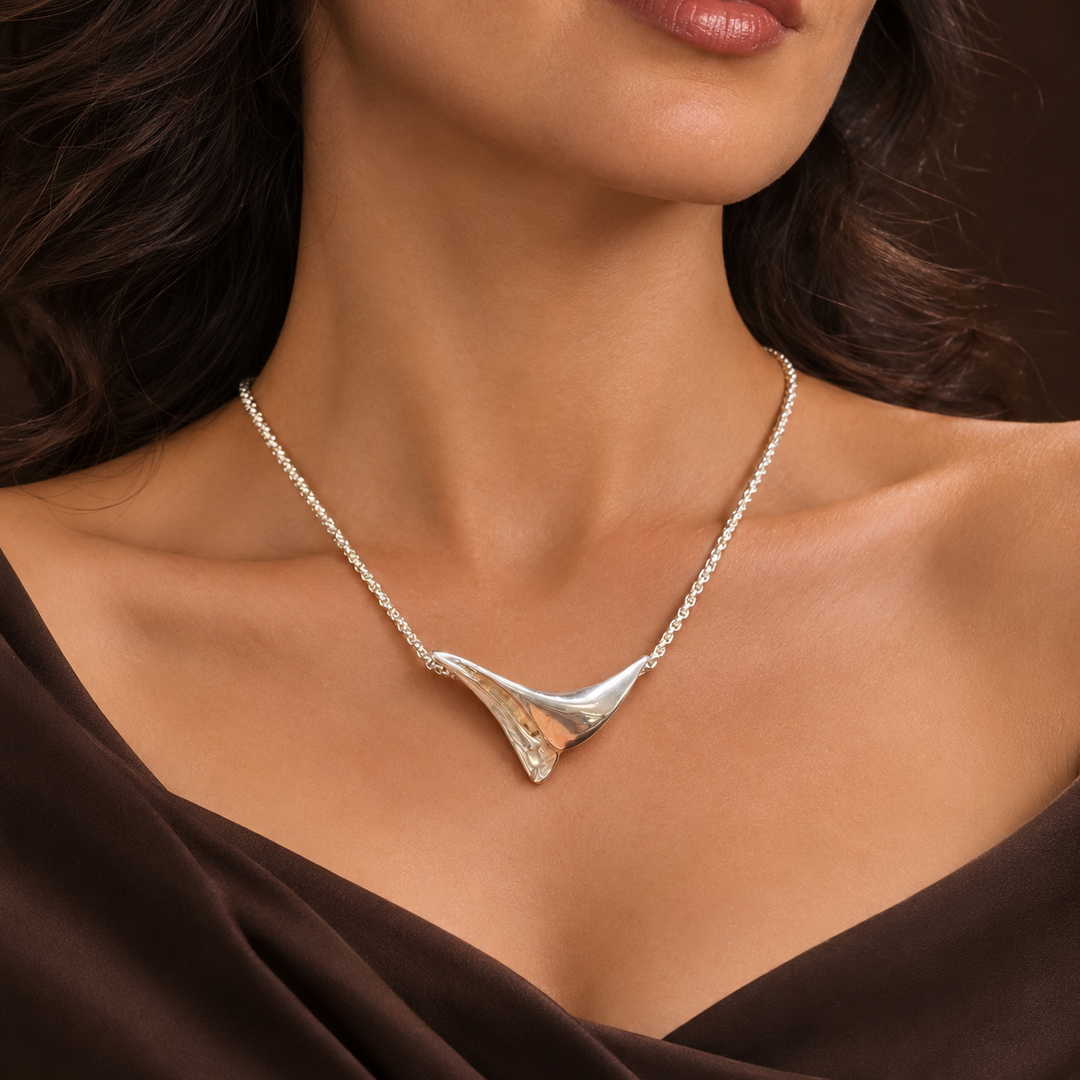 Vintage Norwegian Sterling Silver Necklace