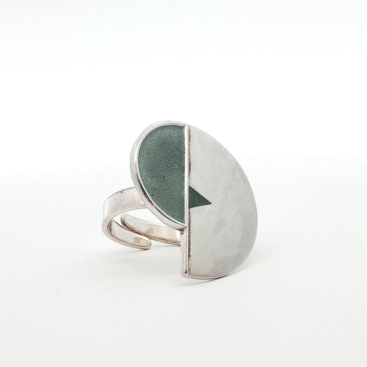 Curated Vintage Norwegian Sterling Silver Adjustable Ring – Scandinavian Modernist Design