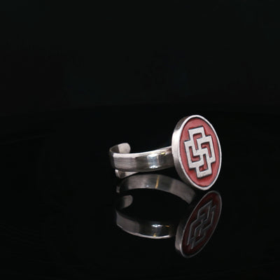 Viking Symbols Minakari Ring Collection – 925 Silver, Handmade Limited Edition