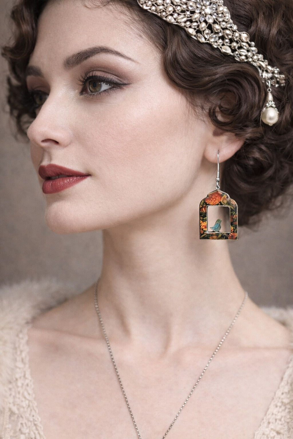 Bird of Strength — Gol o Morgh Heritage Series Necklace , Earrings