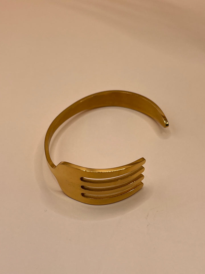 Fork cuff  bracelet goldfilled stainless steel