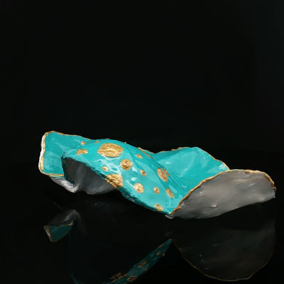 Blue Whisper– Papier-Mâché Statement Earrings | Sustainable Wearable Art