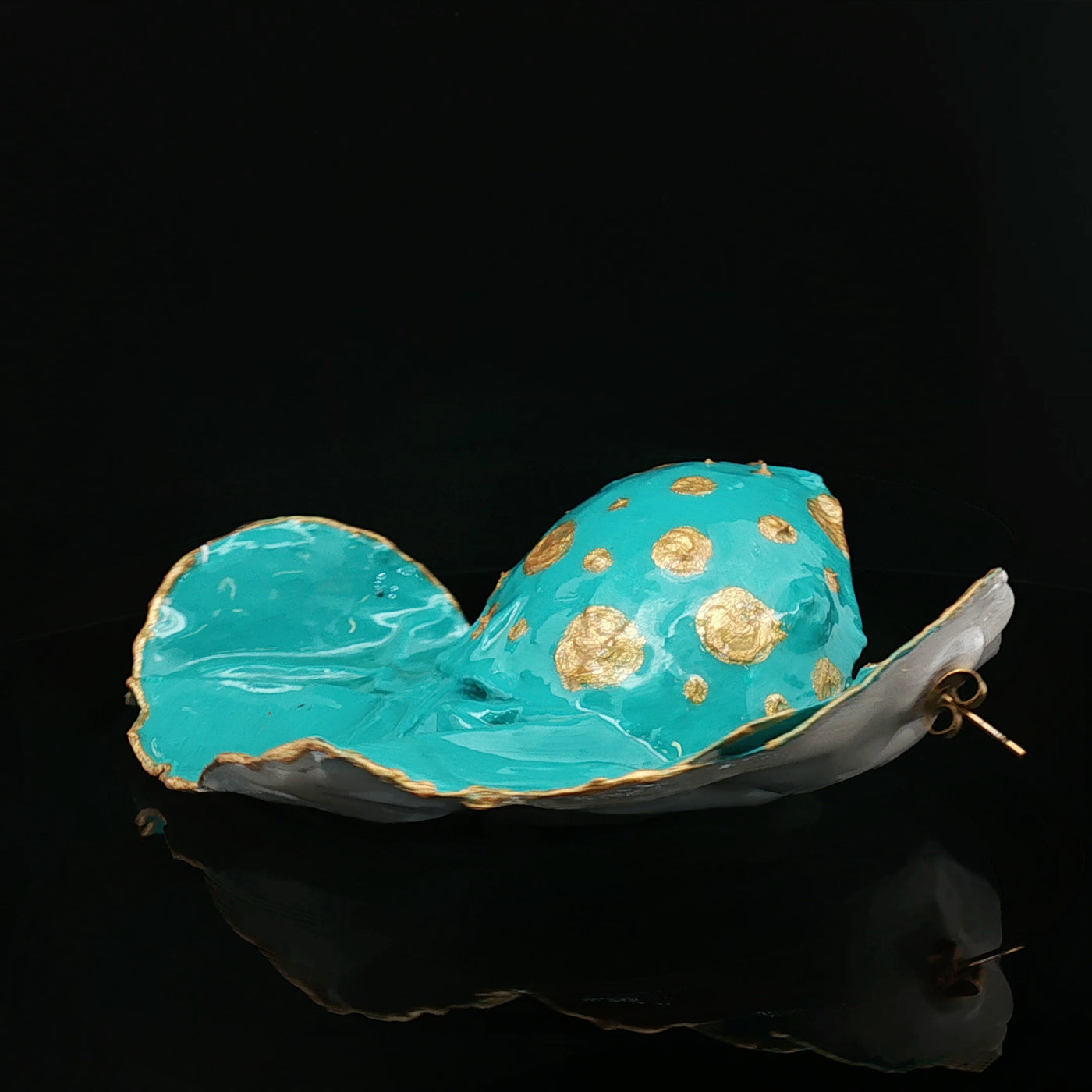 Blue Whisper– Papier-Mâché Statement Earrings | Sustainable Wearable Art