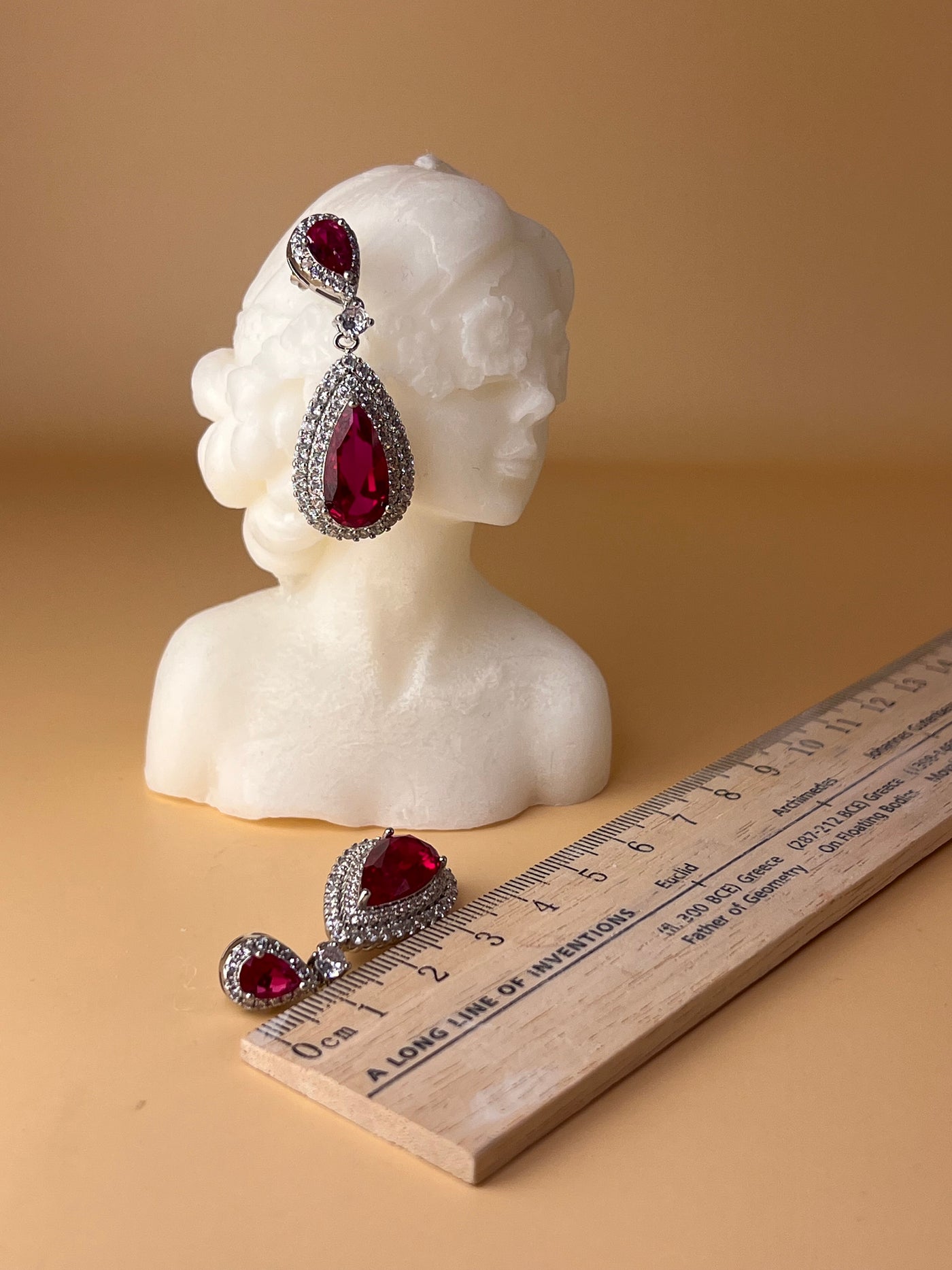 Queen of Passion – Ruby Red Crystal Drop Earrings