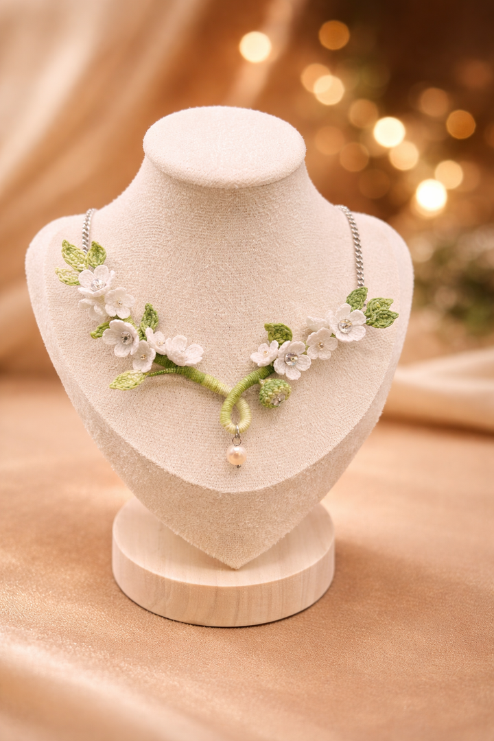 Handwoven Cotton Thread Necklace with Cultured Pearl & Miyuki Beads
Handmade by Iranian Creator & Fashion Designer
