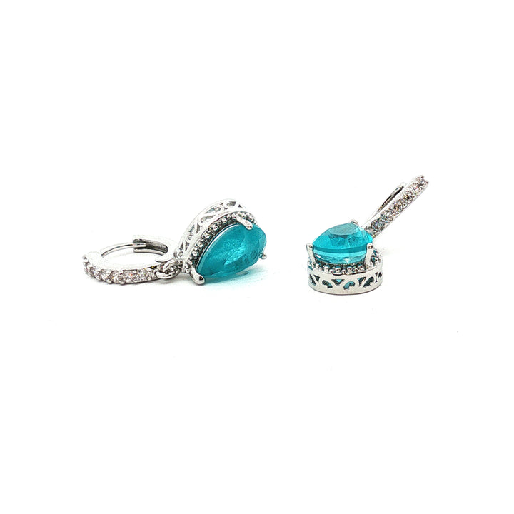 Paraiba-Inspired Teardrop Earrings – 925 Sterling Silver