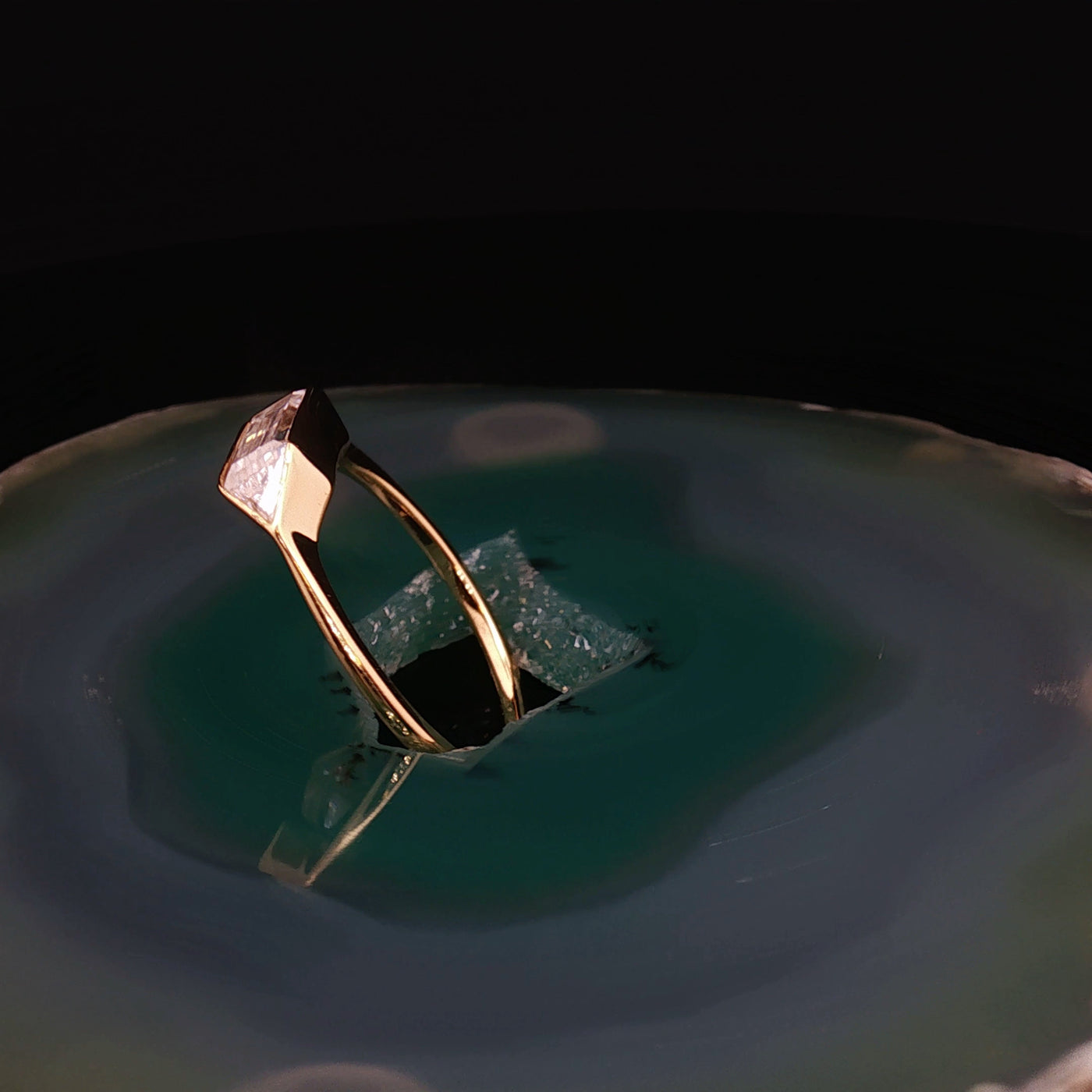 Emerald Radiance Ring – 1.4ct Moissanite Gold Vermeil | Minimal Custom Engagement & Wedding Ring