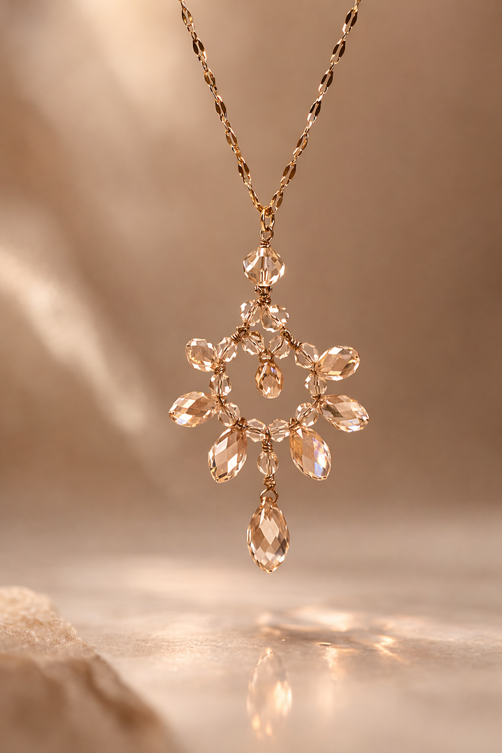 Aurora Crystal Drop Necklace