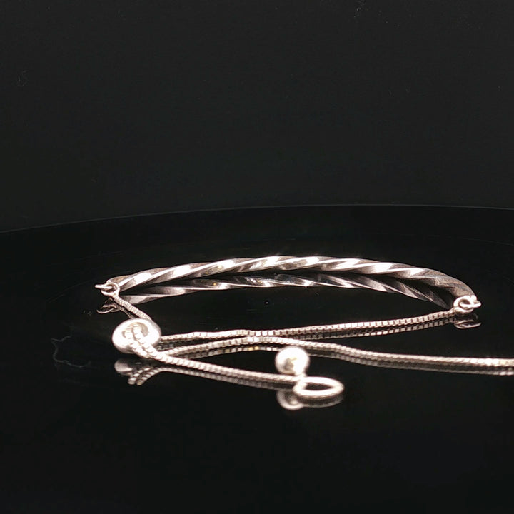 Nordic Flow — Handcrafted Sterling Silver Adjustable Bracelet