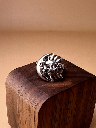 🌞🌙 Sol y Luna – Sterling Silver Ring from Mexico