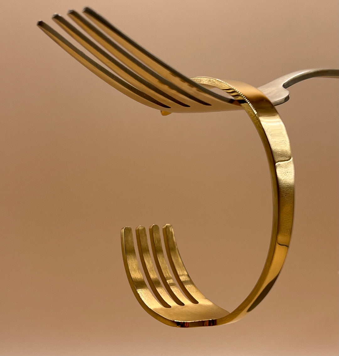 Fork cuff  bracelet goldfilled stainless steel