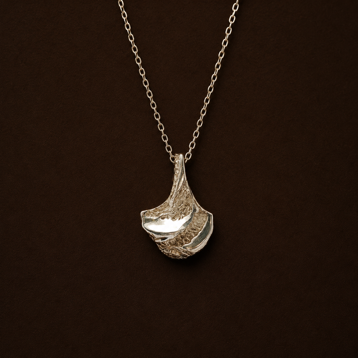 Vintage Norwegian Design Pendant Necklace | 925 Sterling Silver | Scandinavian Modernist Jewelry