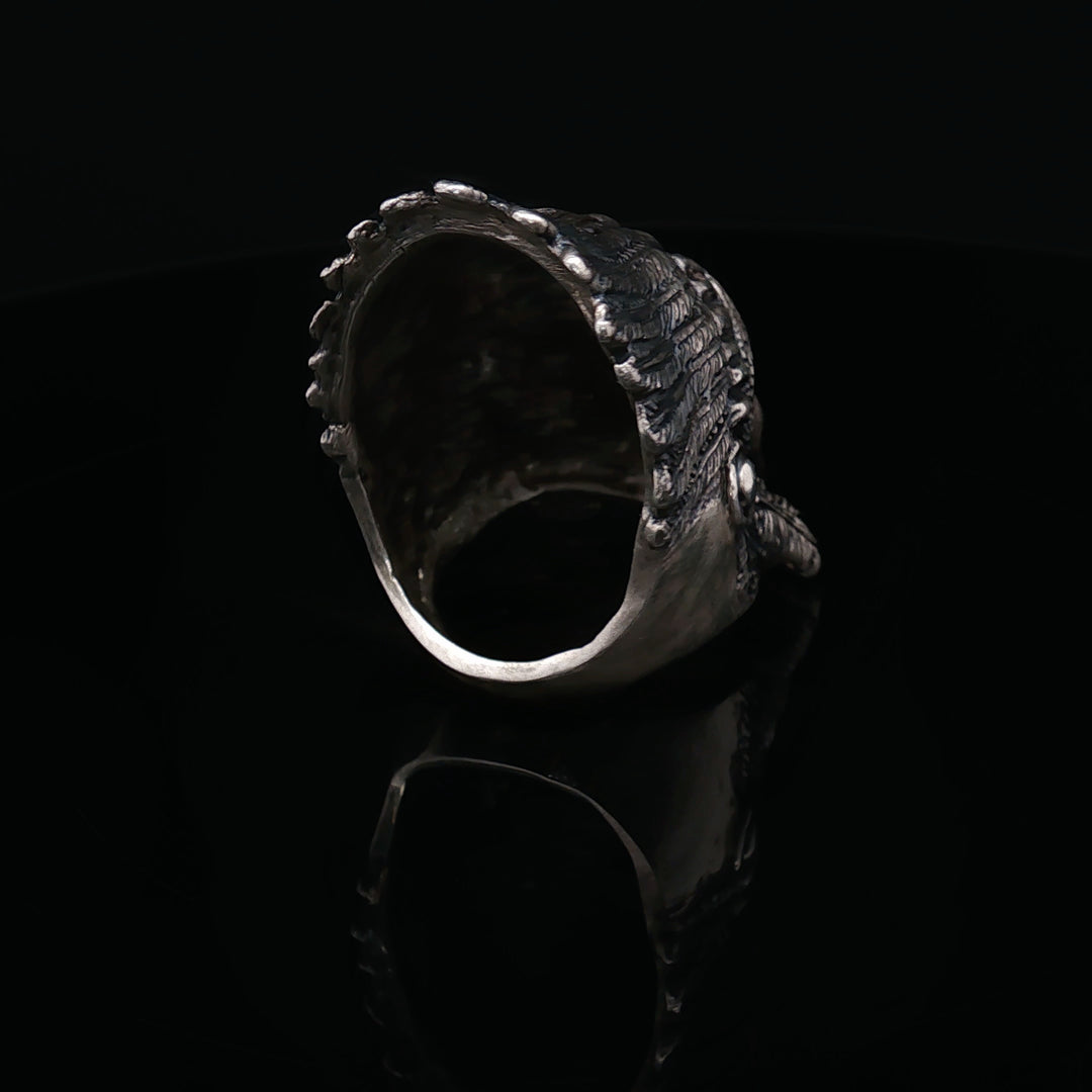 Native American / Indigenous Chief – Sculptural Silver Ring