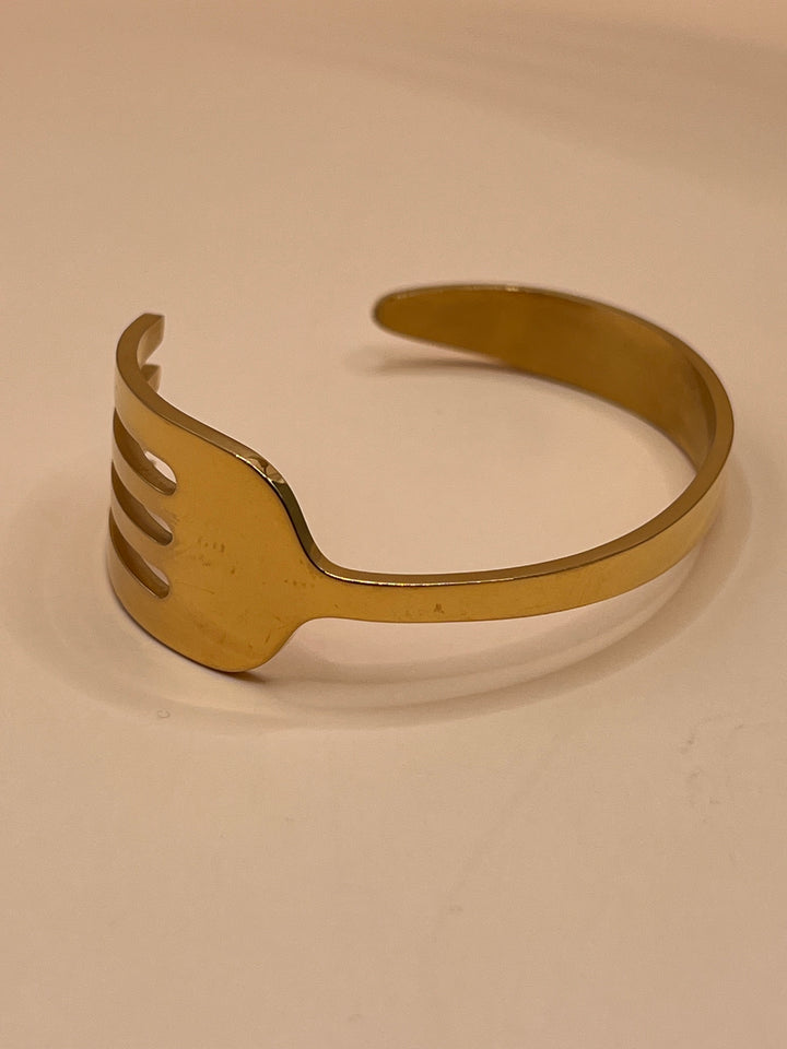 Fork cuff  bracelet goldfilled stainless steel