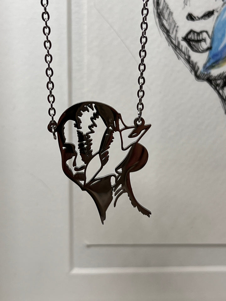 Maral original Drawing Necklace Woman vulnerable collection
