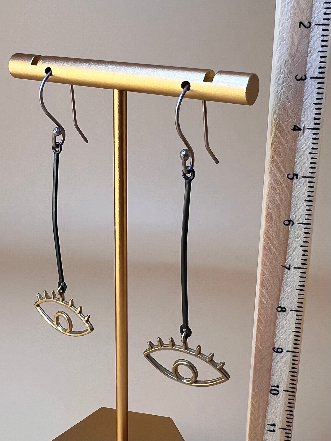 Athena’s Gaze – Mixed Metal Eye Earrings