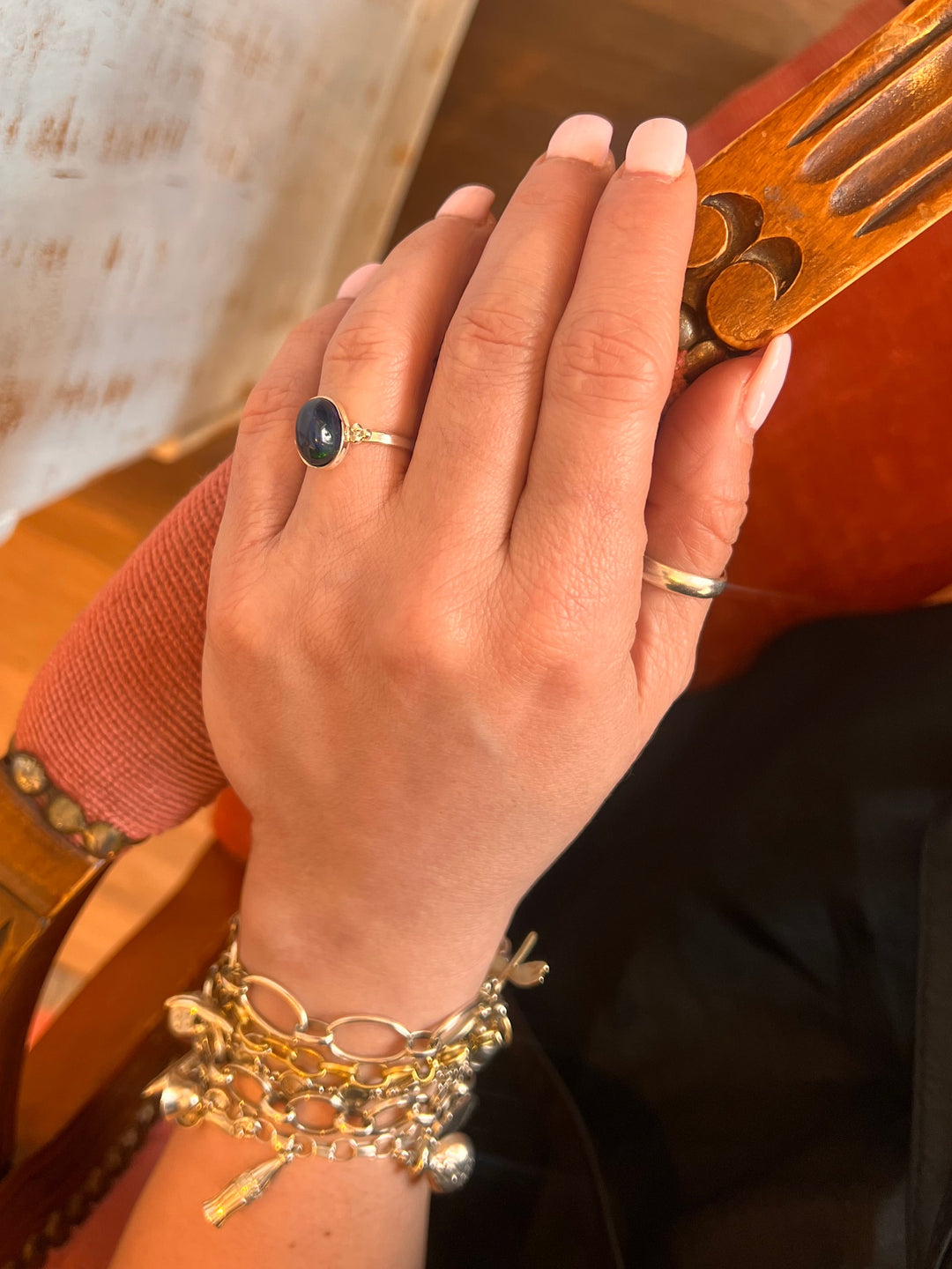 Blue Sapphire Ring – Sterling Silver 925 Handmade | Bohemian Gemstone Ring