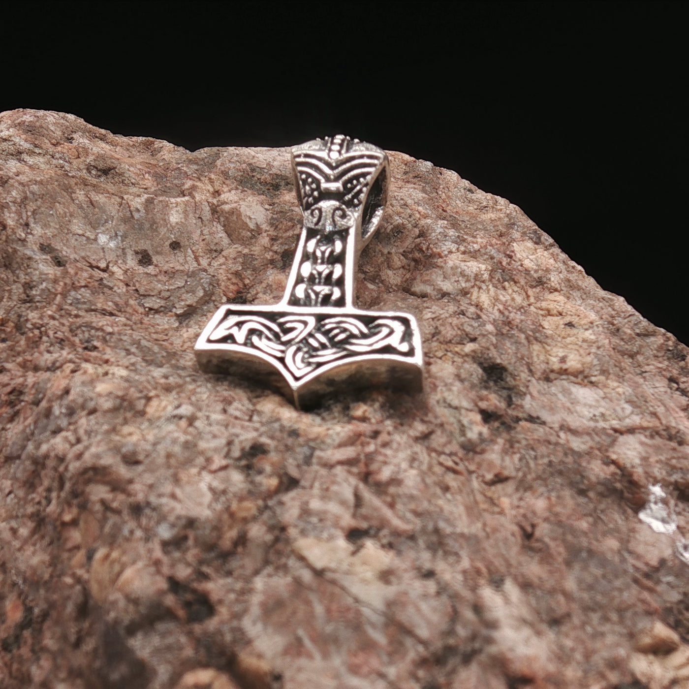 Thor’s Hammer – Mini Viking Mjölnir Pendant in Sterling Silver (1.5 cm)