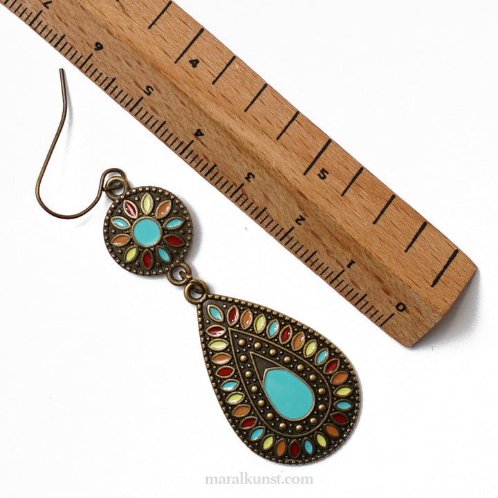 Indian Bohemian oriental ethnic colorful earrings