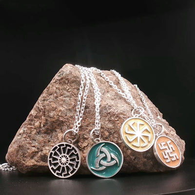 Viking Rune Minakari Charm Pendants – 925 Silver, Handmade Limited Edition