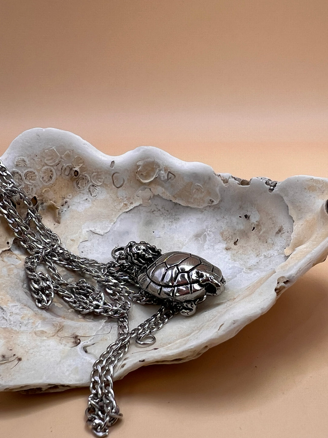 “Ocean Wisdom” – Stainless Steel Turtle Pendant Necklace