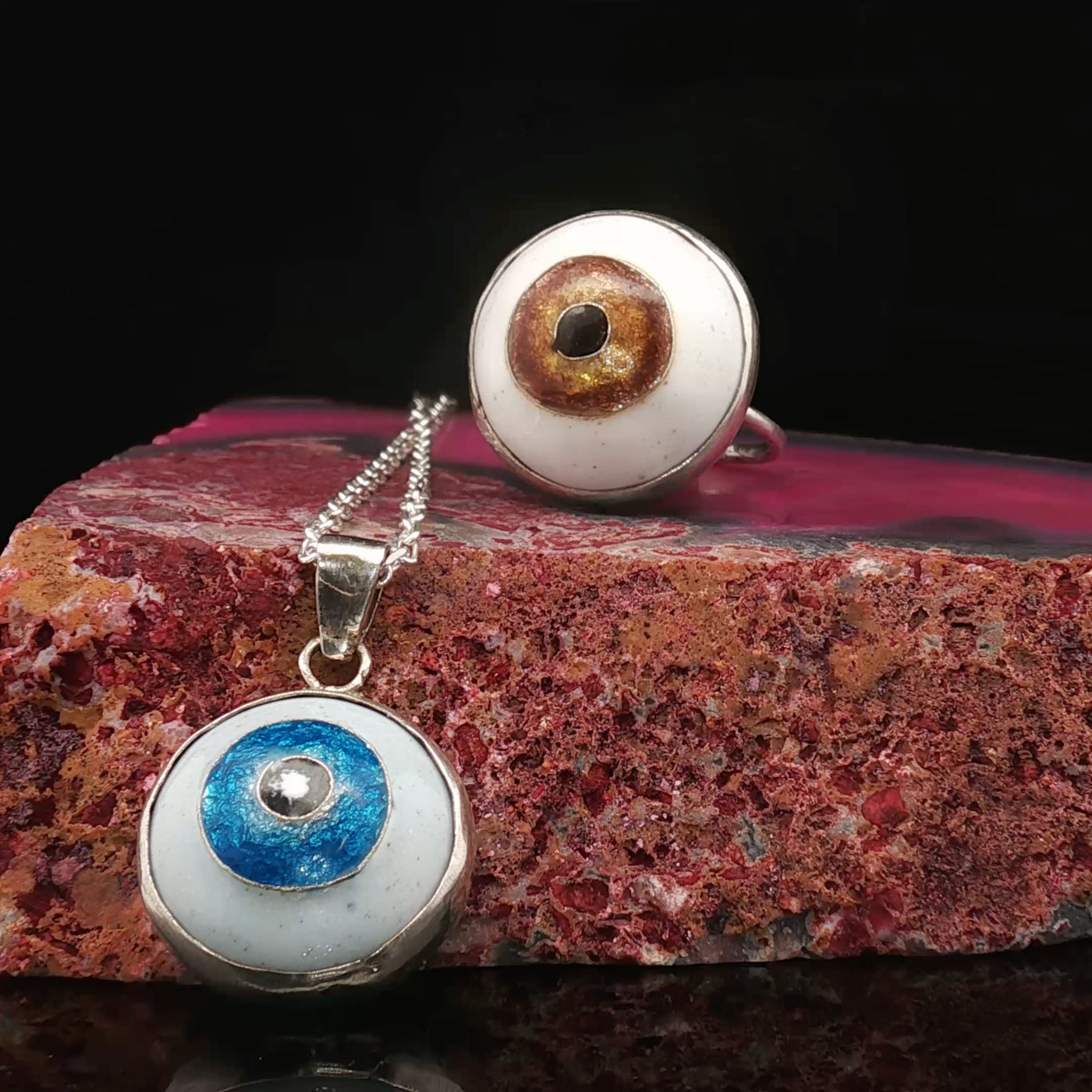 Artisan Evil Eye – Silver & Copper Minakari