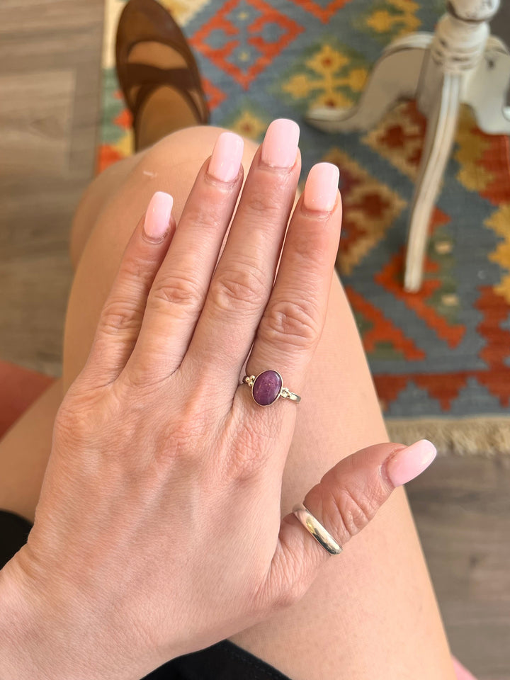Ruby Ring – Sterling Silver 925 Handmade | Bohemian Gemstone Ring