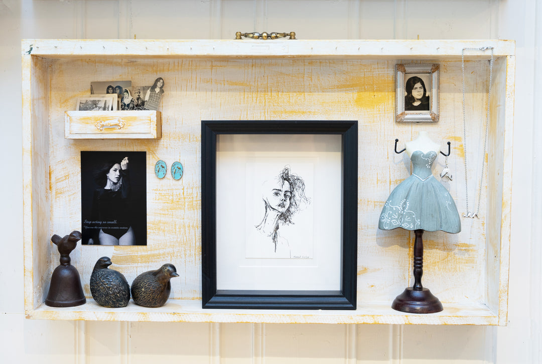 Let it go hand drawing postcard