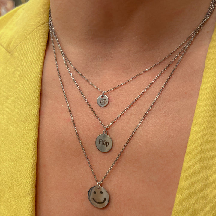 circle small stainless steel pendant