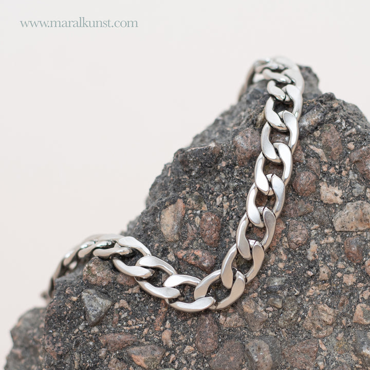 NYC Cuban stainless steel statement men bracelet