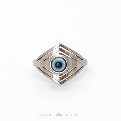 Turkish rhombus amulet ring