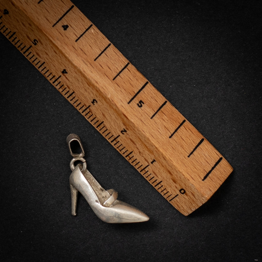 Mexican high heel shoes pendant 925 silver