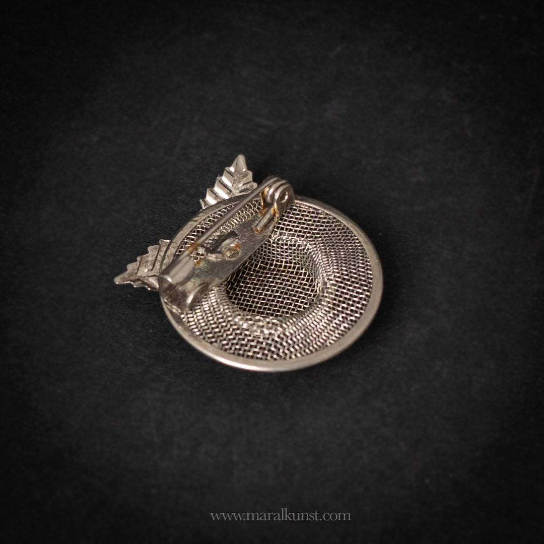 Vintage 925 Silver Woman Hat Brooch