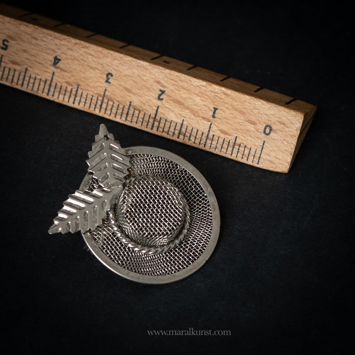 Vintage 925 Silver Woman Hat Brooch