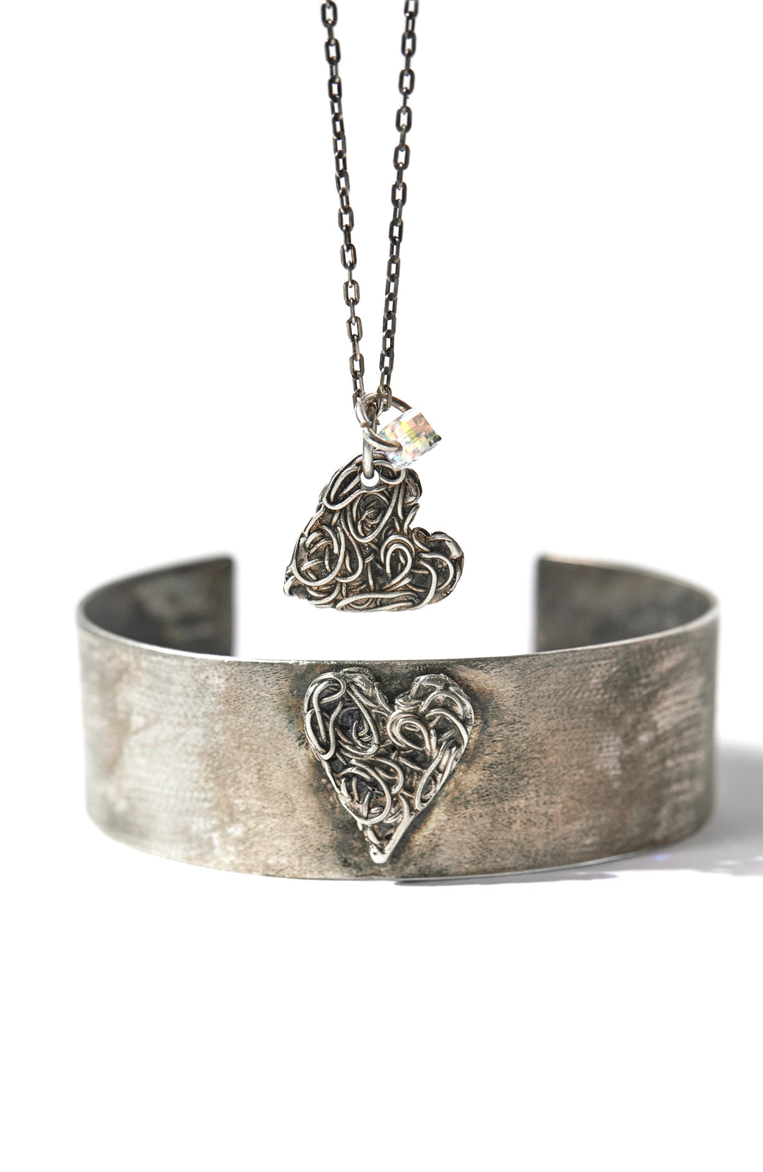 Impulsos Bracelet – Latidos Collection | Contemporary Sterling Silver & Swarovski Crystal Art Bracelet
