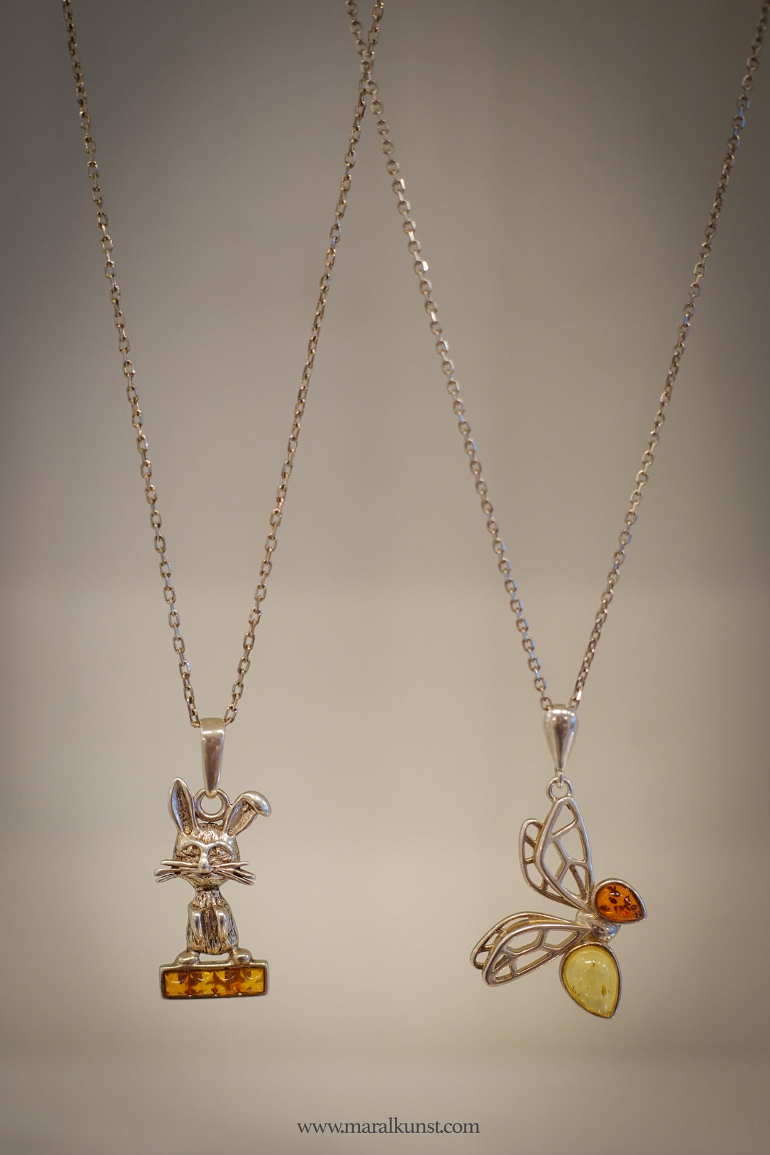 Amber Bunny – Gdańsk Silver Pendant