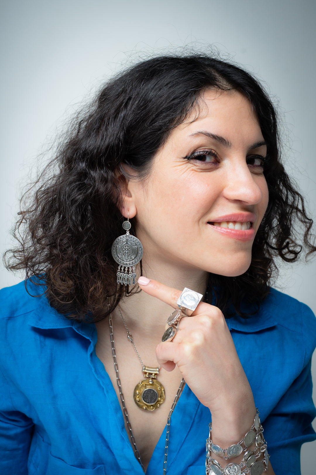 Mexican Symbolic Earrings in Silver