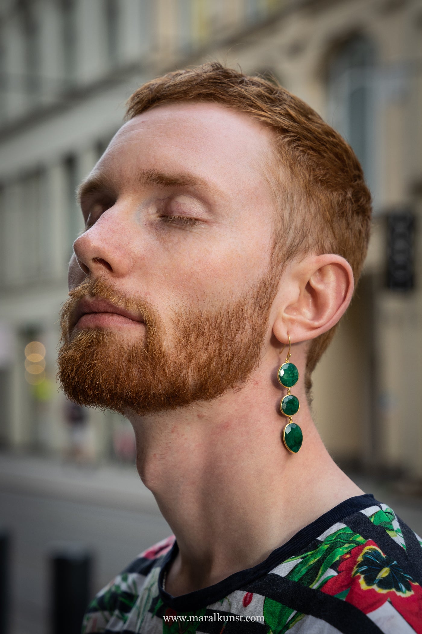 Indian Green Sillimanite Drop Earrings