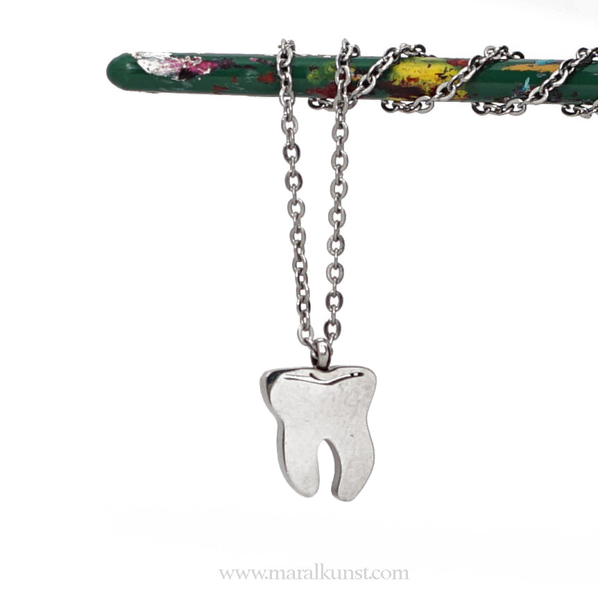 teeth stainless steel necklace