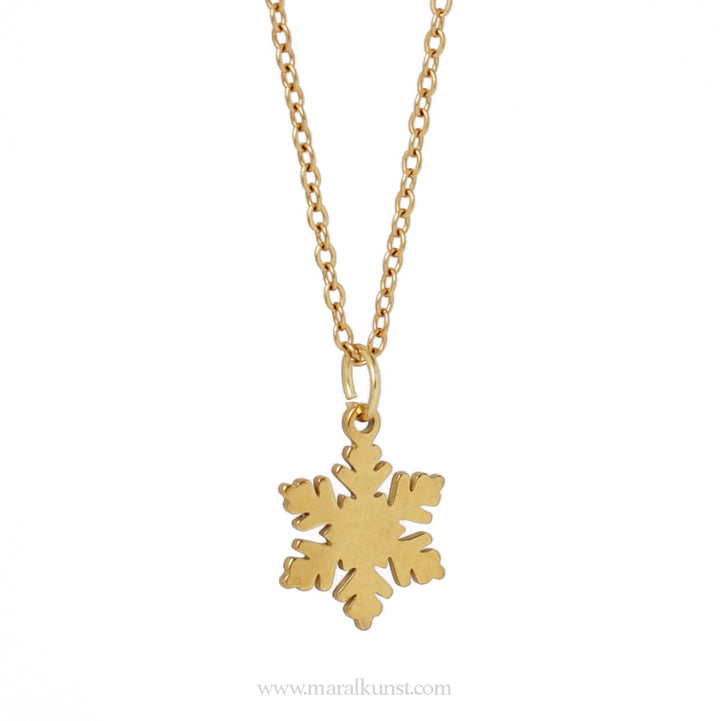 winter snow  snowflake  necklace