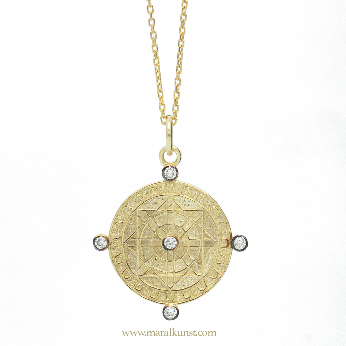 Gold plated 925 silver Turkish design necklace