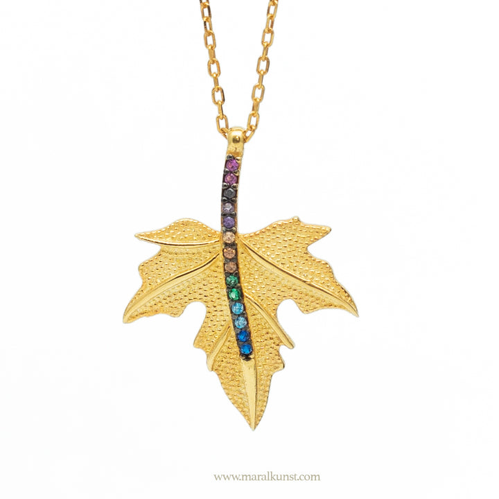 Gold Plated silver Turkish design leaf