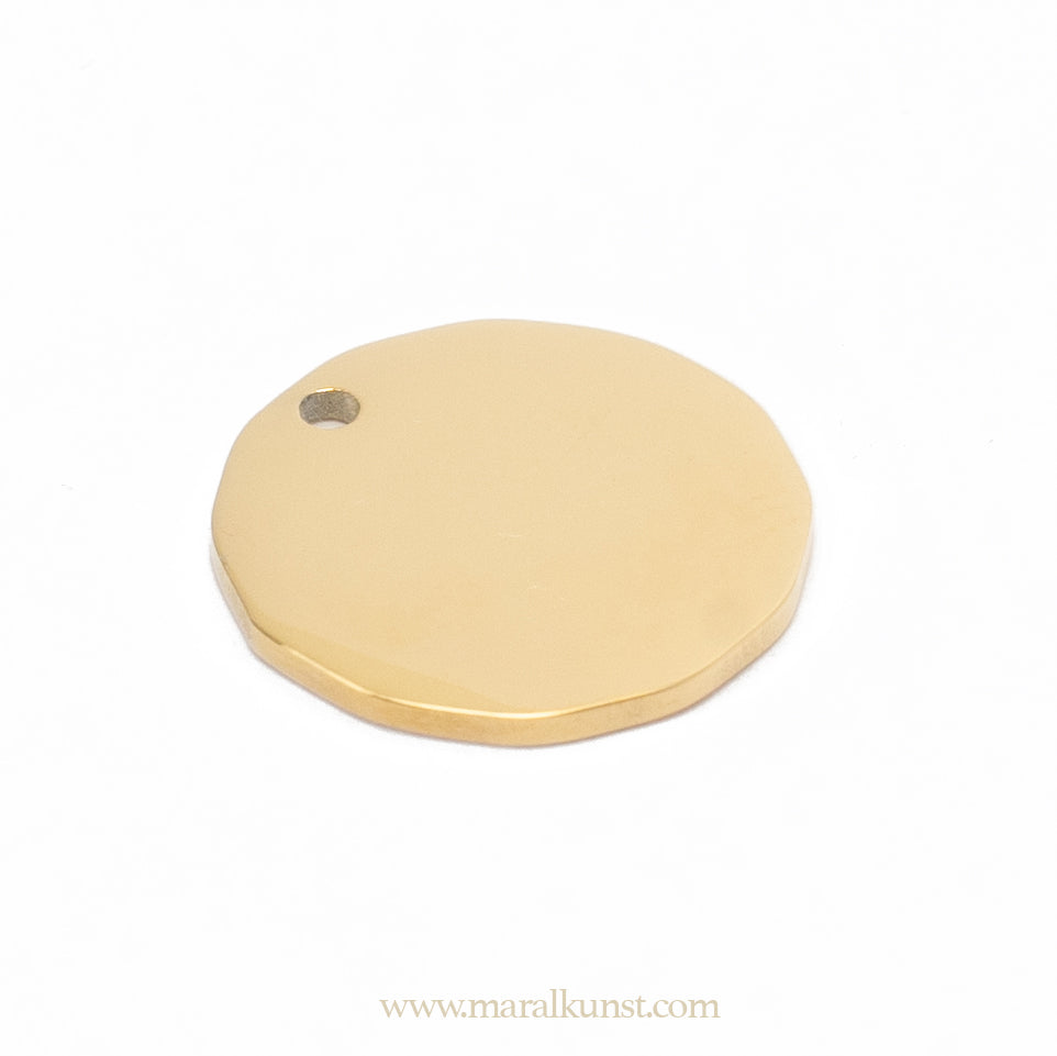 circle small gold plated pendant