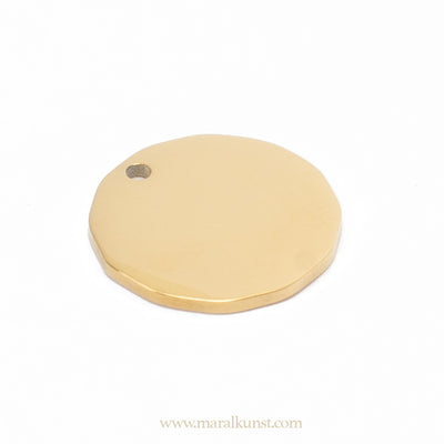 circle small gold plated pendant