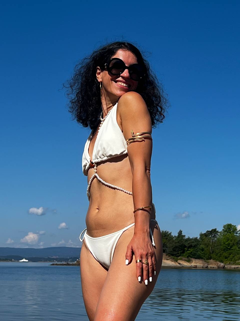 Maralkunst Pearl beach body necklace