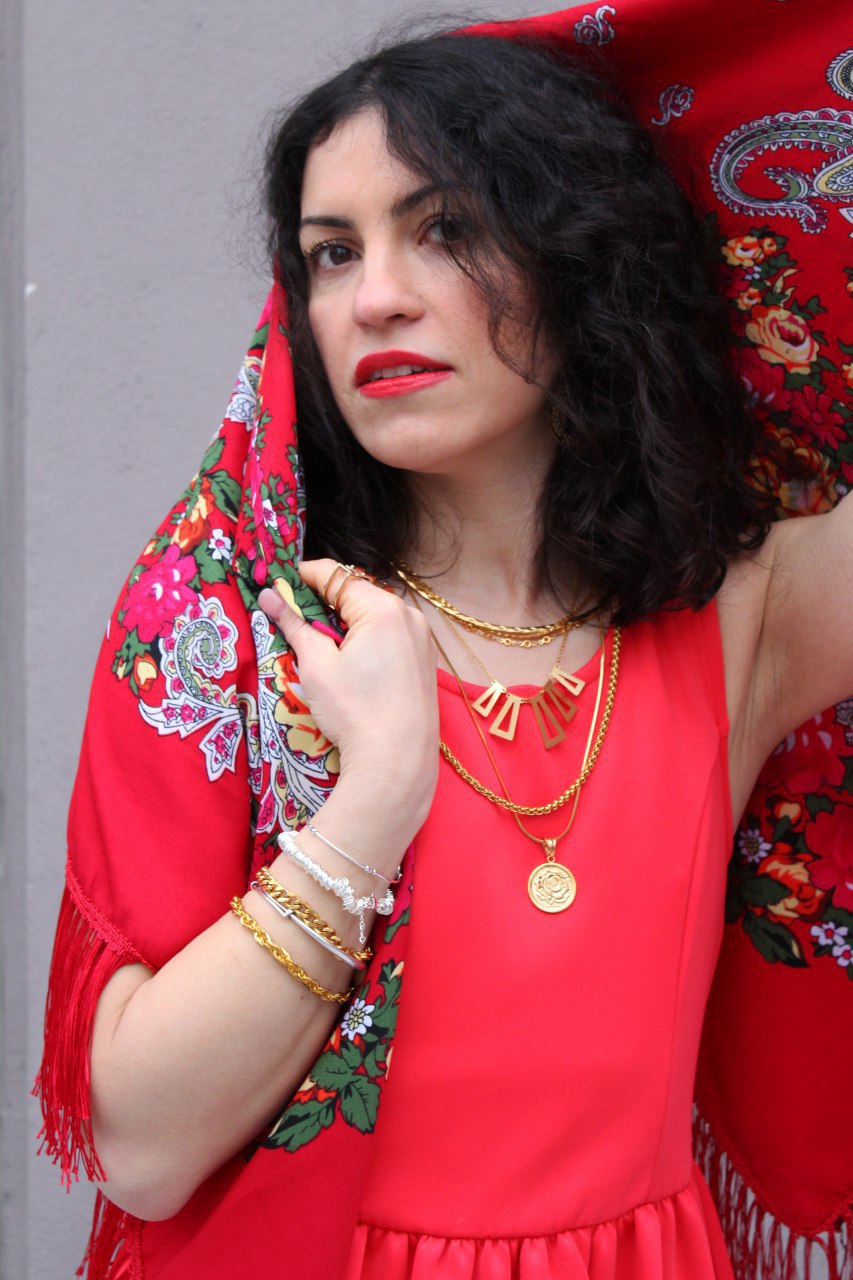 Maralkunst Rose flower pendant