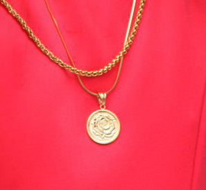 Maralkunst Rose flower pendant