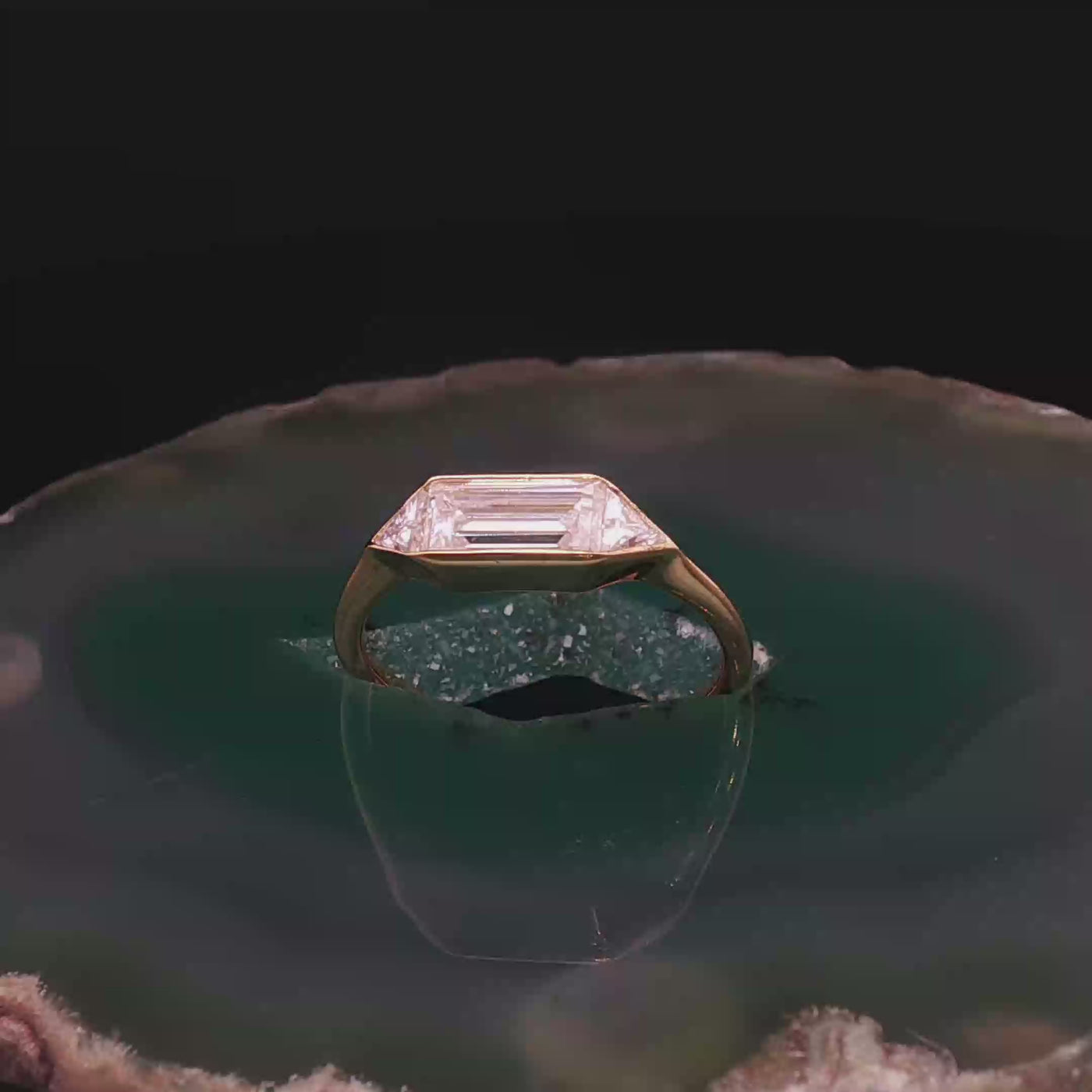 Emerald Radiance Ring – 1.4ct Moissanite Gold Vermeil | Minimal Custom Engagement & Wedding Ring